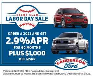 Sanderson Ford Labor Day Sale