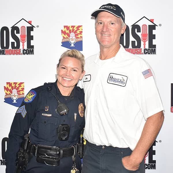 Jon Bolenbaugh of The Mighty Electrician with his wife Sargent Bolenbaugh of the Phoenix PD.