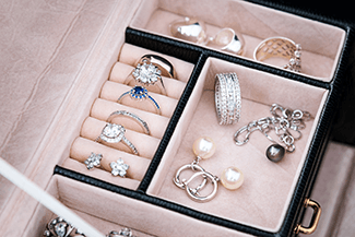 Beautiful jewelry, inventoried for insurance purposes