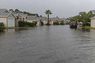 Major flooding causing significant home damage