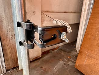 Garage door sensors keep the garage door from closing on someone or something that may be under it; check to make sure they work as they should