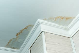 Roof damage making itself known by way of a leak inside your home