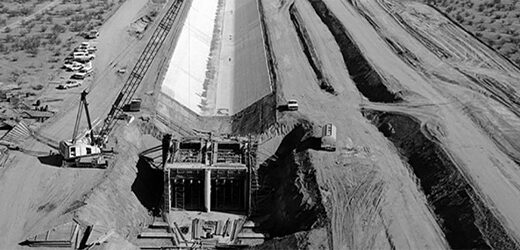 Central Arizona Project Canal under construction