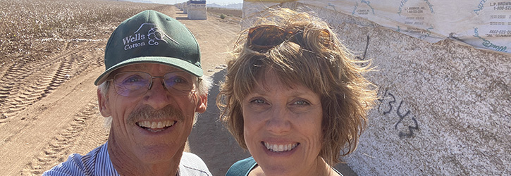 Dean & Polly Wells after cotton harvest