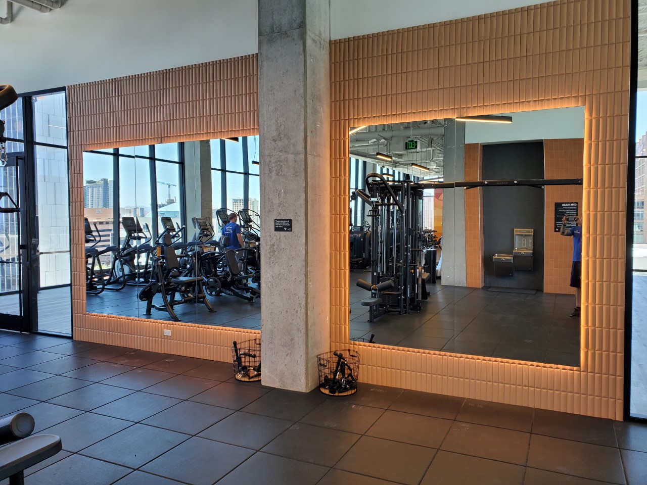 Home Gym Mirror Wall